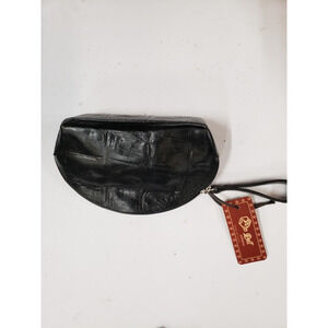 Pelletterie Bag Womens One Size Black Leather Crocodile Strap Zipper Tote Bag